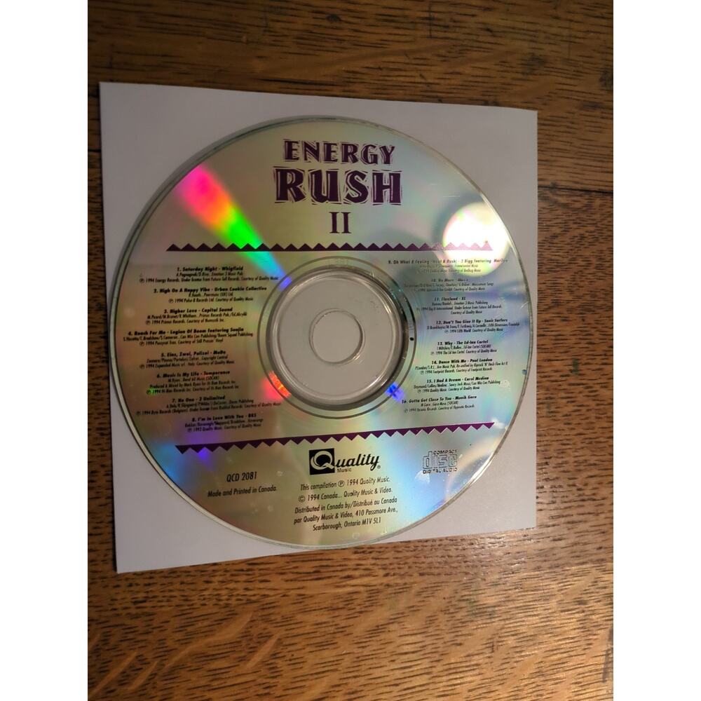 Energy Rush 2 - Music CD - WHIGFIELD - Disc Only